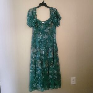 Green Floral Dress